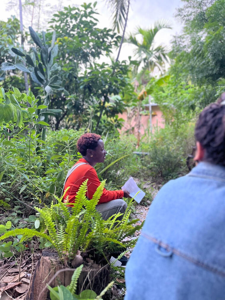 Taina teaching a Creative Cockroach Workshop. 2025